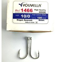 قلاب نیکل پایه بلند خار دار یوولا, سایز ۱۰/۰،بسته : ۱۰۰عددی Youvella 1466