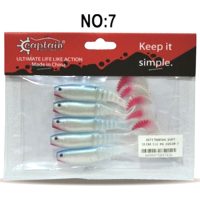 طعمه ماهیگیری ماهی ژله ای دم خروسی ۱۰ سانتی متر،بسته 5 عددی،کاپیتان مدل 3571 کد ۷