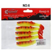 طعمه ماهیگیری ماهی ژله ای ۱۰ سانتی متر،بسته 5 عددی،کاپیتان مدل 3569 کد ۶