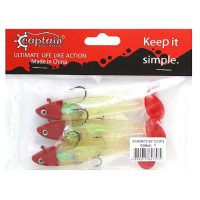 طعمه ماهیگیری ماهی ژله ای ۱۰ سانتی متر،بسته ۳ عددی،کاپیتان مدل 3575