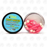 طعمه مصنوعی دم موشی شناور صورتی-سفید طعم دار(پنیر) رنات بسته ۱۵ عددی