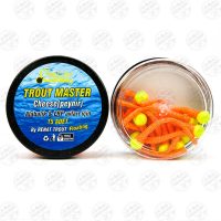 طعمه مصنوعی دم موشی شناور نارنجی-زرد طعم دار(پنیر) رنات بسته ۱۵ عددی