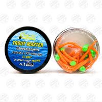 طعمه مصنوعی دم موشی شناور نارنجی-سبز طعم دار(پنیر) رنات بسته ۱۵ عددی