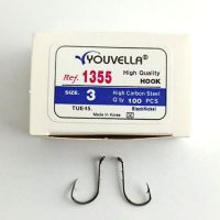 قلاب پایه کوتاه پشت خاردار مشکی یوولا , سایز ۳،بسته : ۱۰۰عددی Youvella 1355