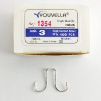 قلاب پایه کوتاه پشت خاردار نیکل یوولا , سایز ۳،بسته : ۱۰۰عددی Youvella 1354