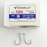 قلاب پایه کوتاه پشت خاردار نیکل یوولا , سایز ۵،بسته : ۱۰۰عددی Youvella 1354